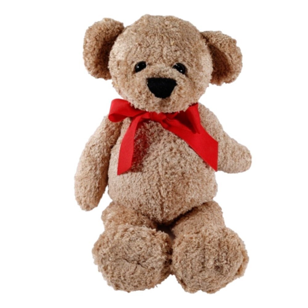 FTD Brown TEDDY BEAR w/Red  Bow Gift Collectible Plush Stuffed Toy 16"